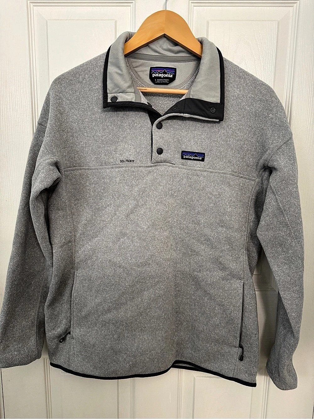 Patagonia Lightweight Synchilla Snap-T Pullover Gray Large